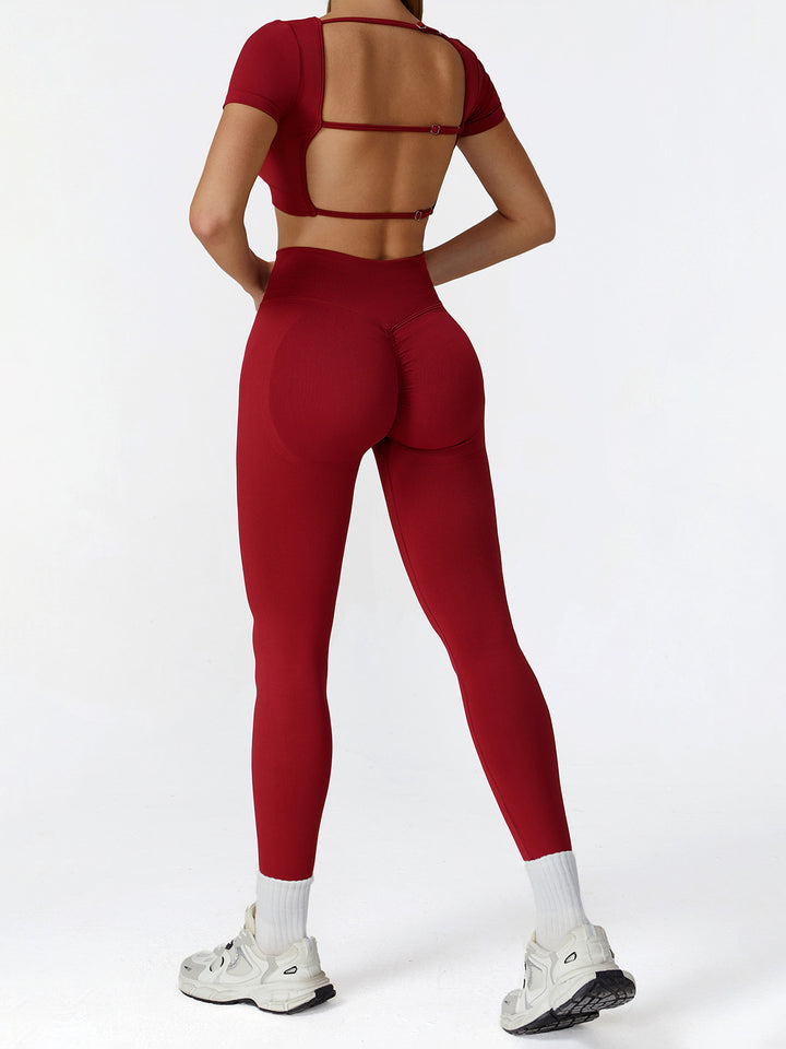 Seamless Hollow Back Sports Top