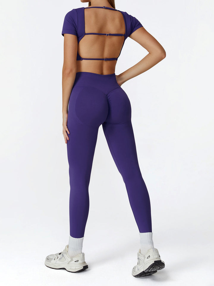 Seamless Hollow Back Sports Top