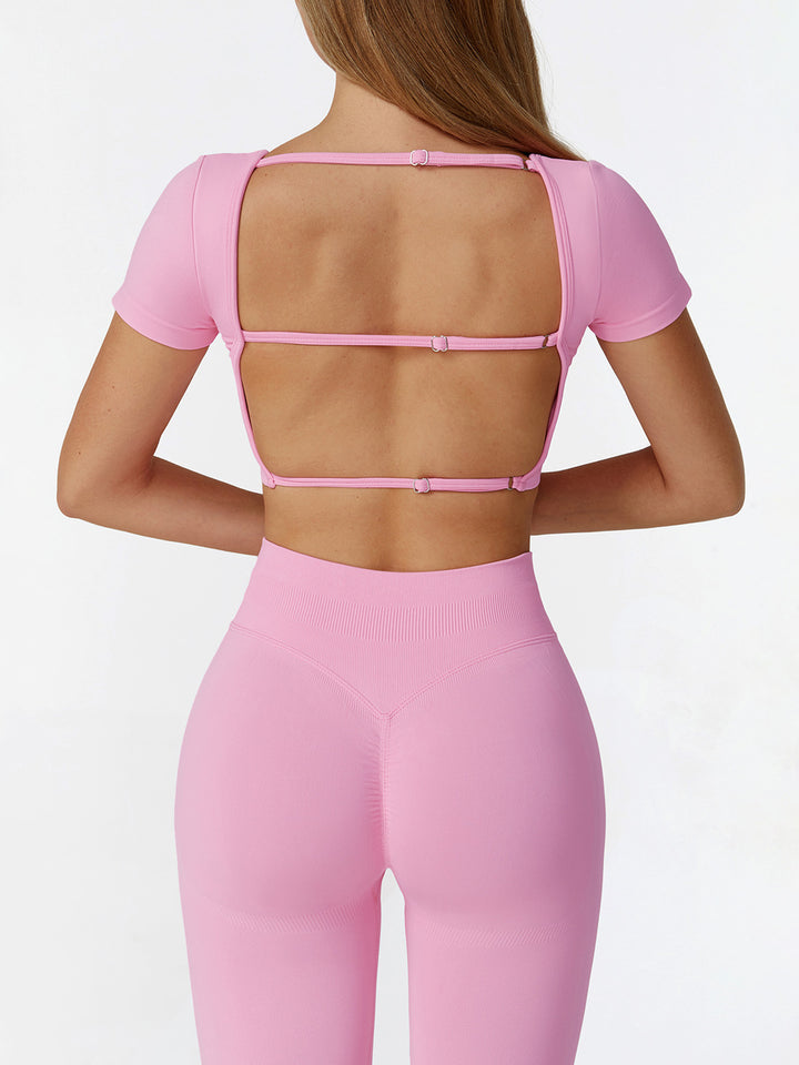 Seamless Hollow Back Sports Top