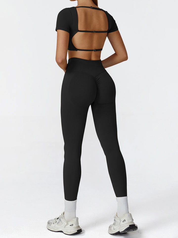 Seamless Hollow Back Sports Top