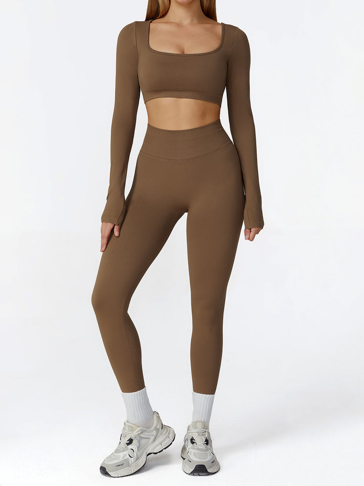 Seamless Pleated Hip Sports Leggings