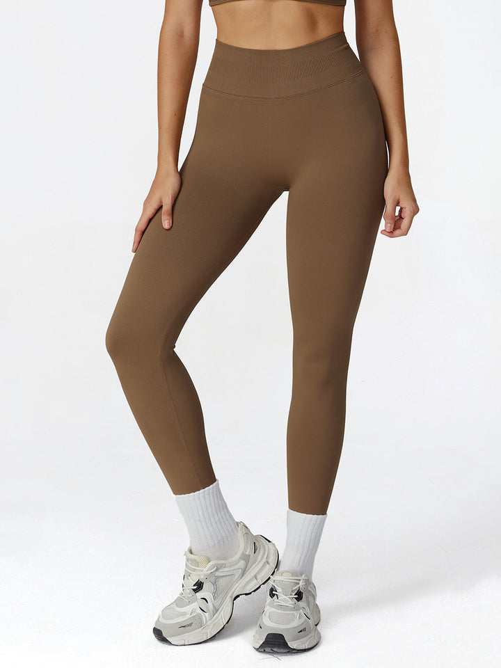 Seamless Pleated Hip Sports Leggings