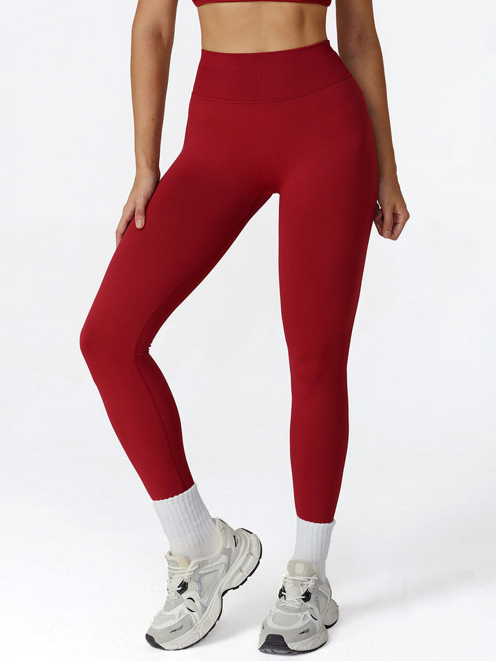 Seamless Pleated Hip Sports Leggings