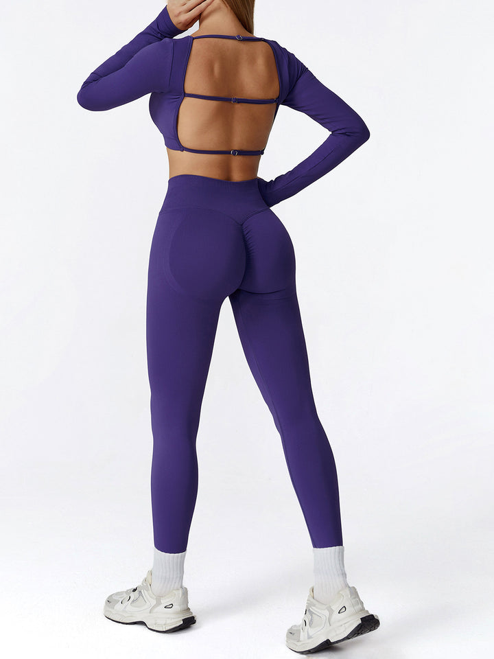Seamless Pleated Hip Sports Leggings