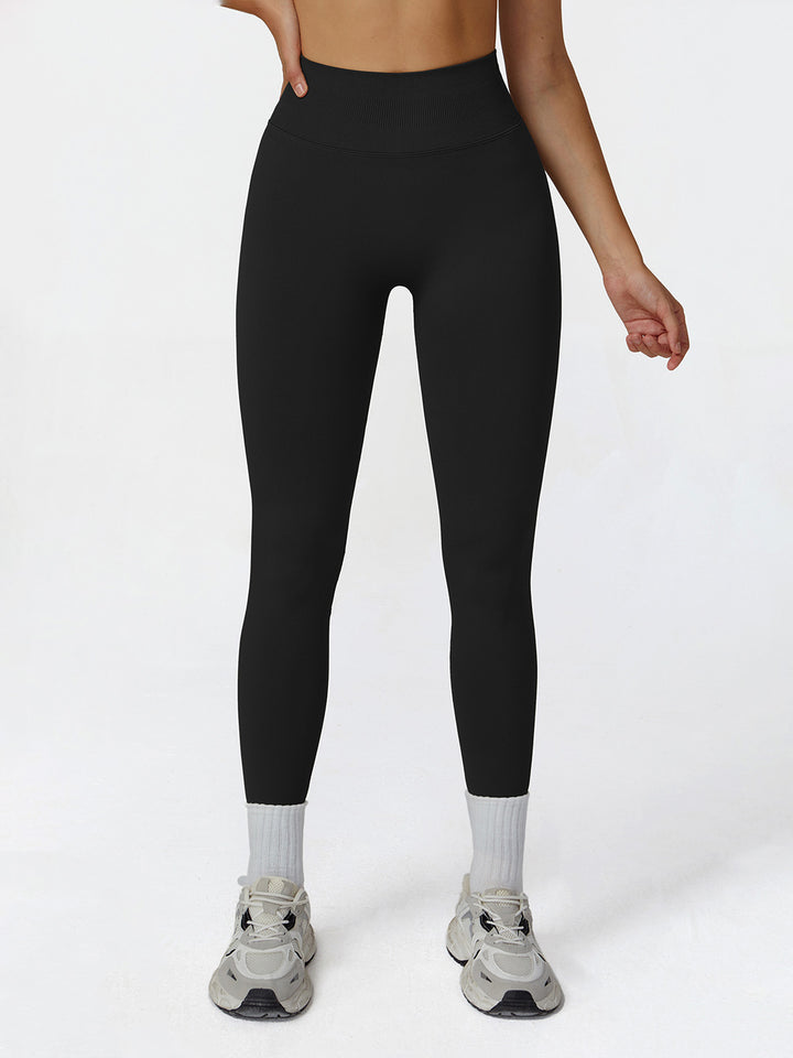Seamless Pleated Hip Sports Leggings