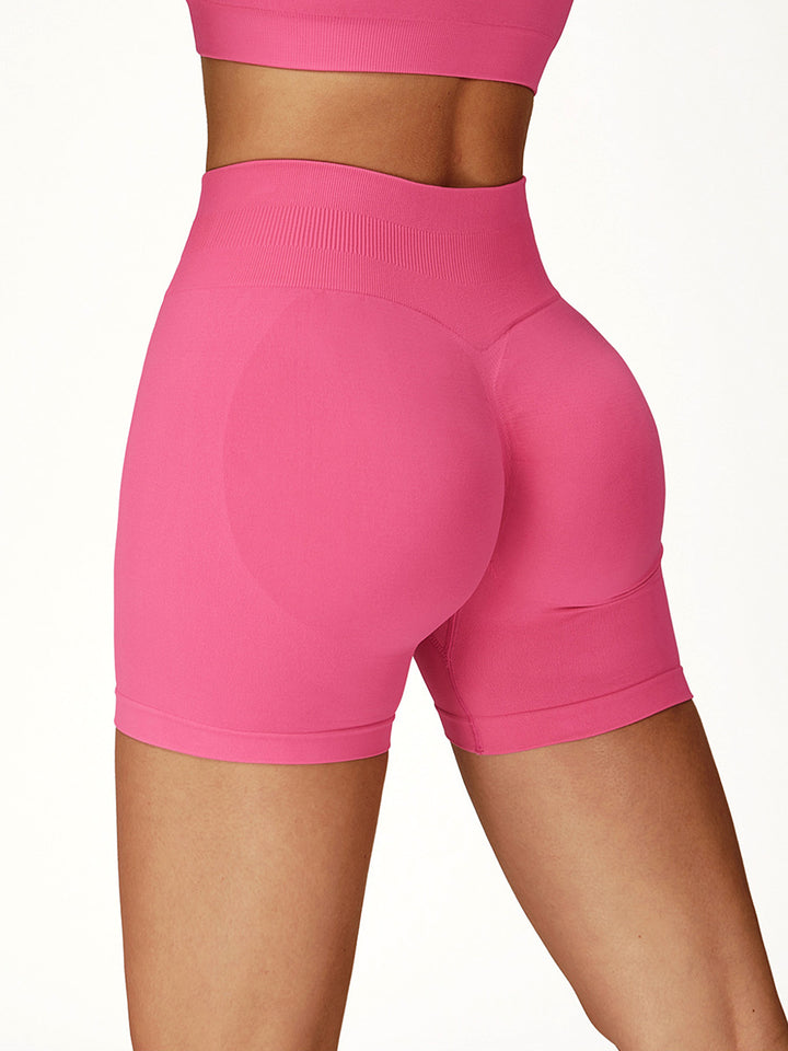 Seamless Waist-Support Sports Shorts