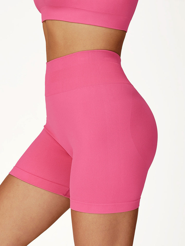 Seamless Waist-Support Sports Shorts