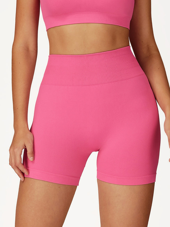Seamless Waist-Support Sports Shorts