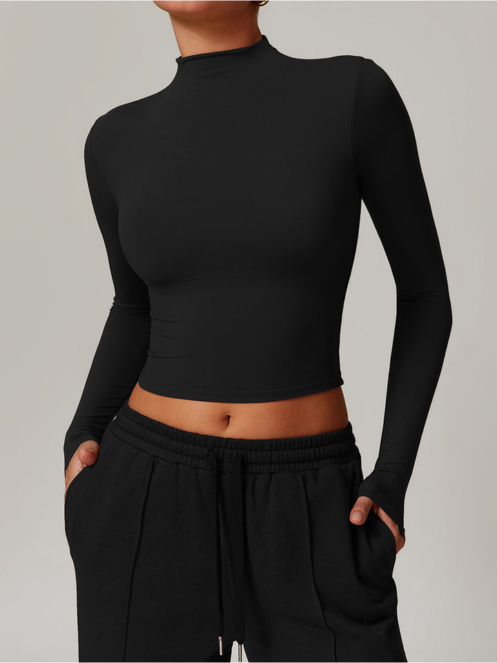 Slim Fit Long Sleeve Sports Tops