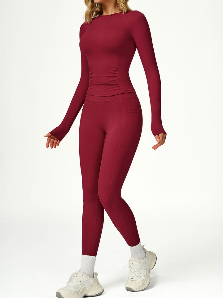 Small Round Neck Long Sleeve Top