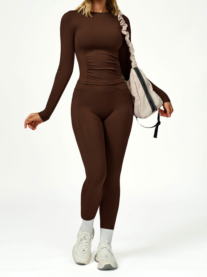Small Round Neck Long Sleeve Top