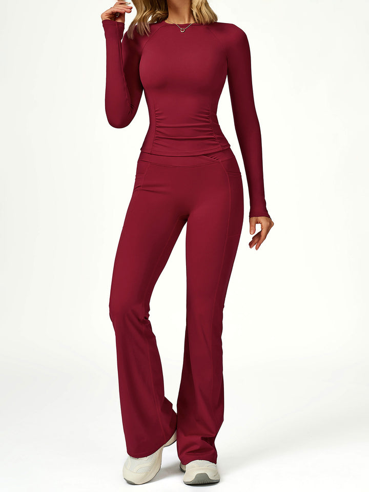 Small Round Neck Long Sleeve Top