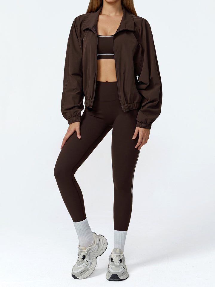 Stand Collar Full-Zip Sports Coat