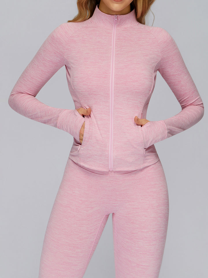 Stand Collar Full-Zip Sports Coat