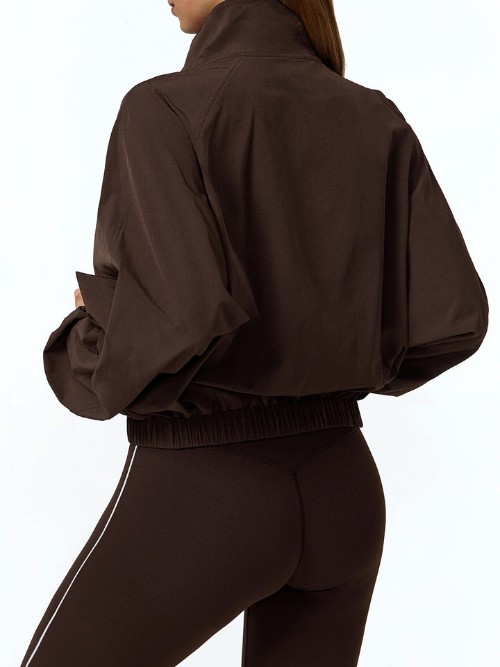 Stand Collar Full-Zip Sports Coat