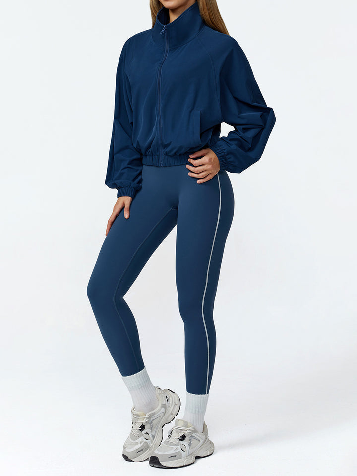 Stand Collar Full-Zip Sports Coat