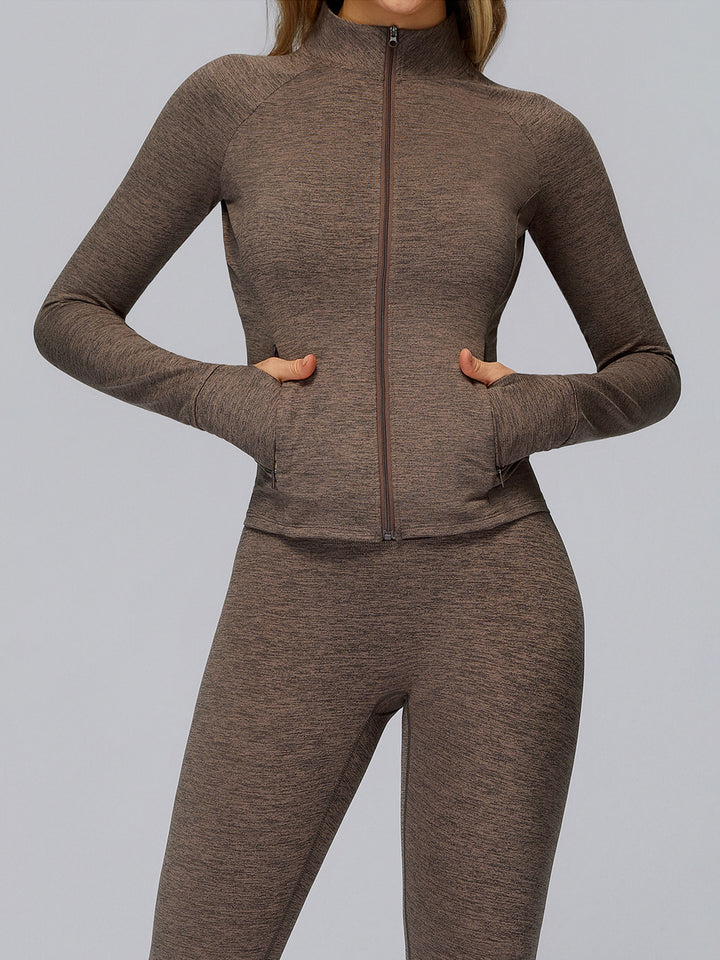 Stand Collar Full-Zip Sports Coat