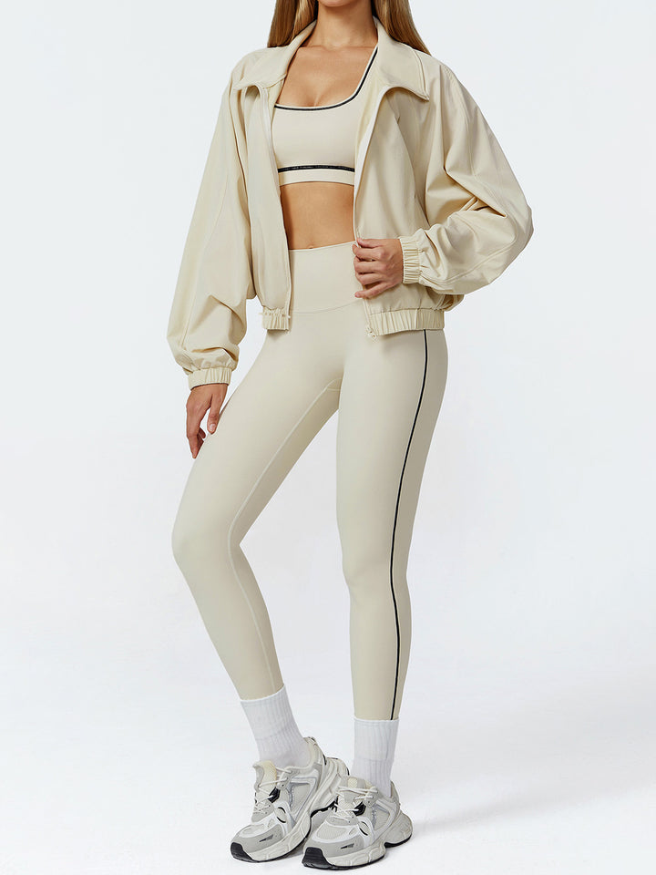 Stand Collar Full-Zip Sports Coat
