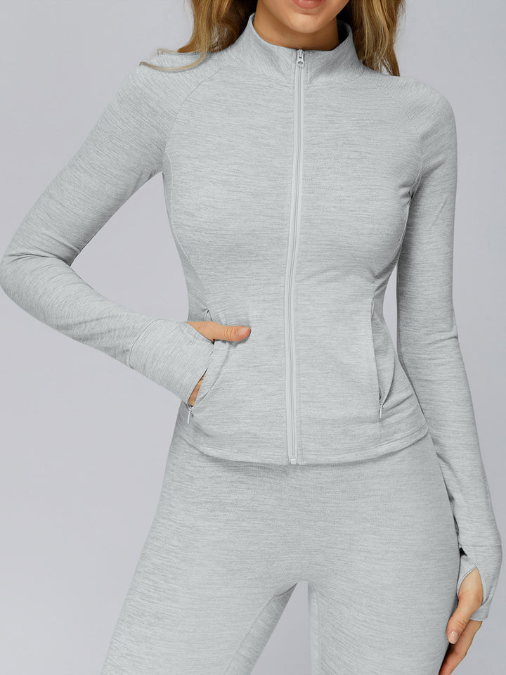 Stand Collar Full-Zip Sports Coat