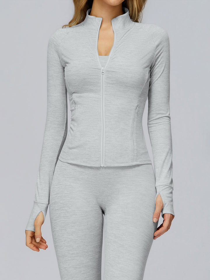 Stand Collar Full-Zip Sports Coat