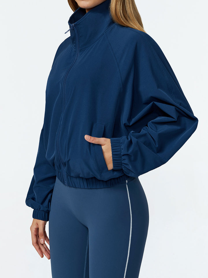 Stand Collar Full-Zip Sports Coat