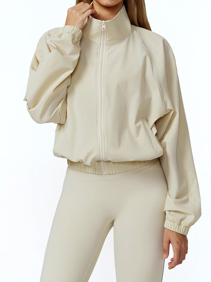 Stand Collar Full-Zip Sports Coat