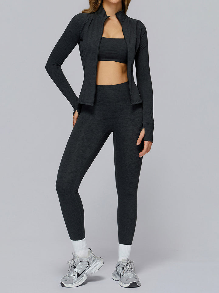 Stand Collar Full-Zip Sports Coat