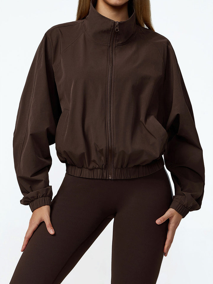 Stand Collar Full-Zip Sports Coat