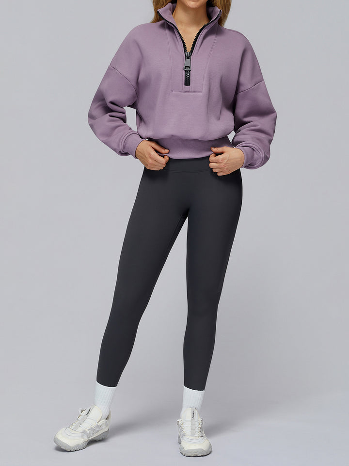 Stand Collar Half-Zip Polar Fleece Sports Coat