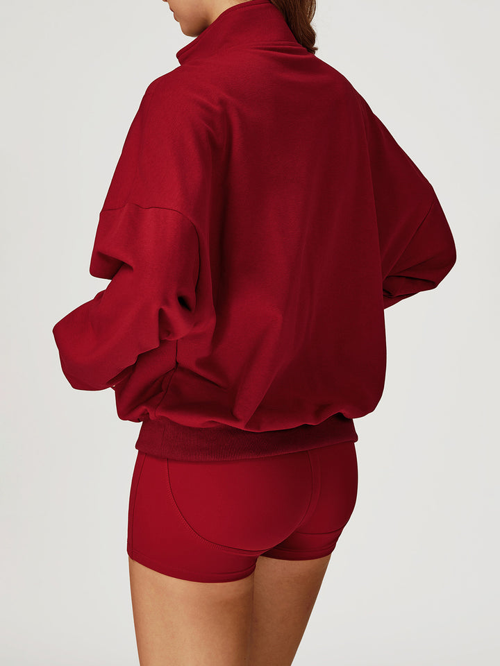 Stand Collar Half-Zip Sports Coat