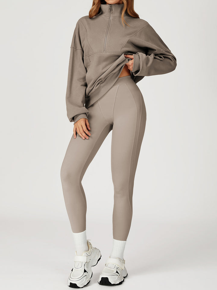 Stand Collar Half-Zip Sports Coat