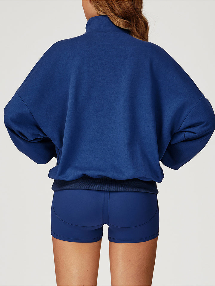 Stand Collar Half-Zip Sports Coat