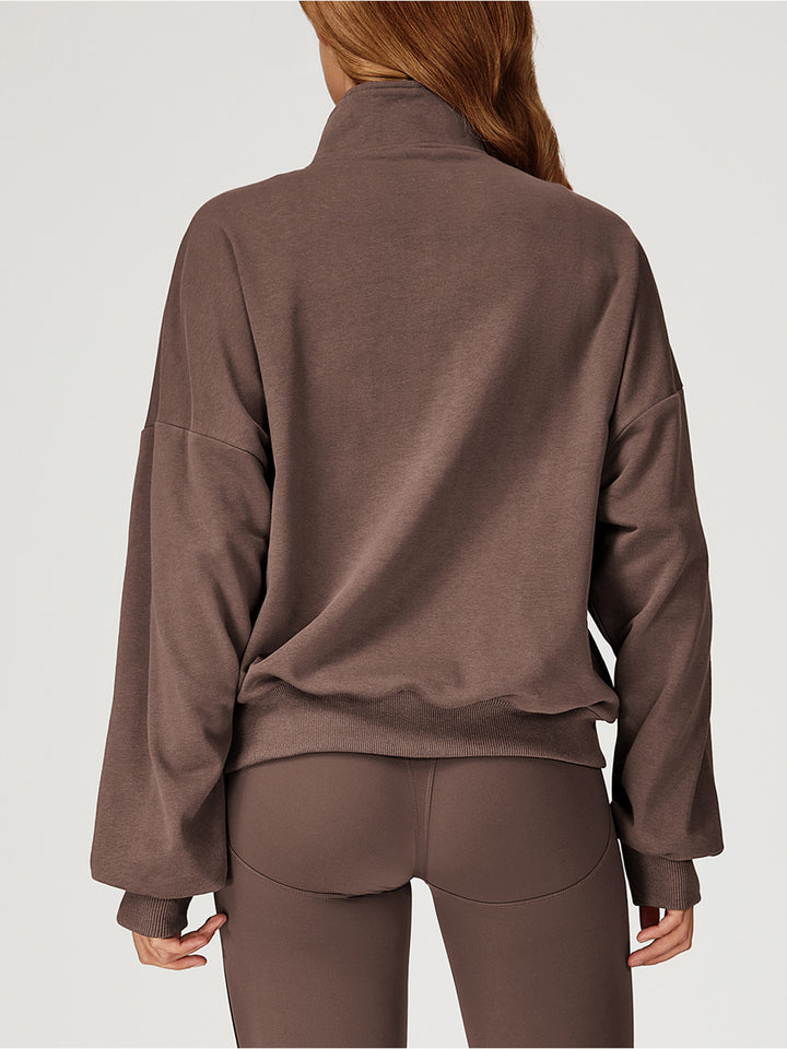 Stand Collar Half-Zip Sports Coat
