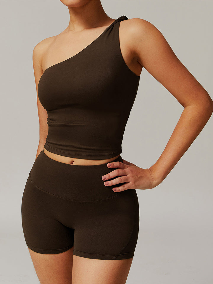 Twist One Shoulder Sports Bra