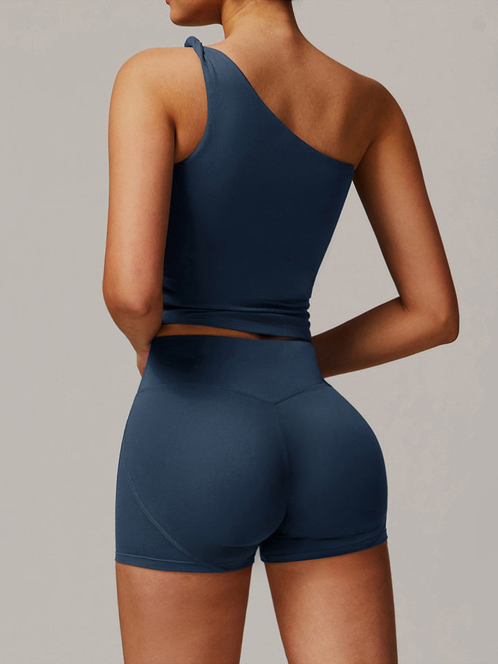 Twist One Shoulder Sports Bra