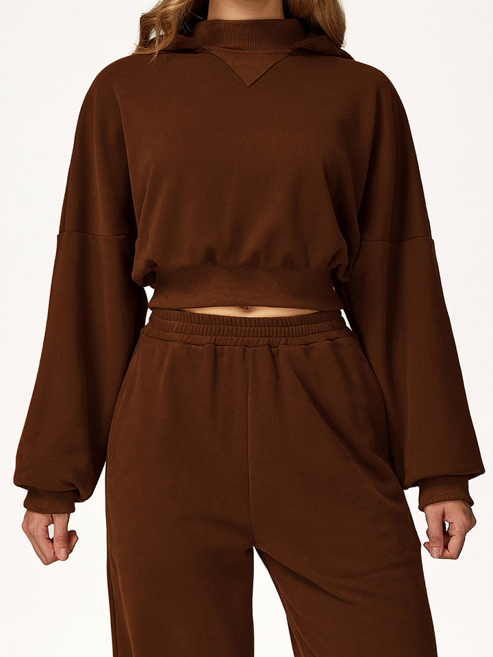 Wide Brim Hooded Sweatshirt
